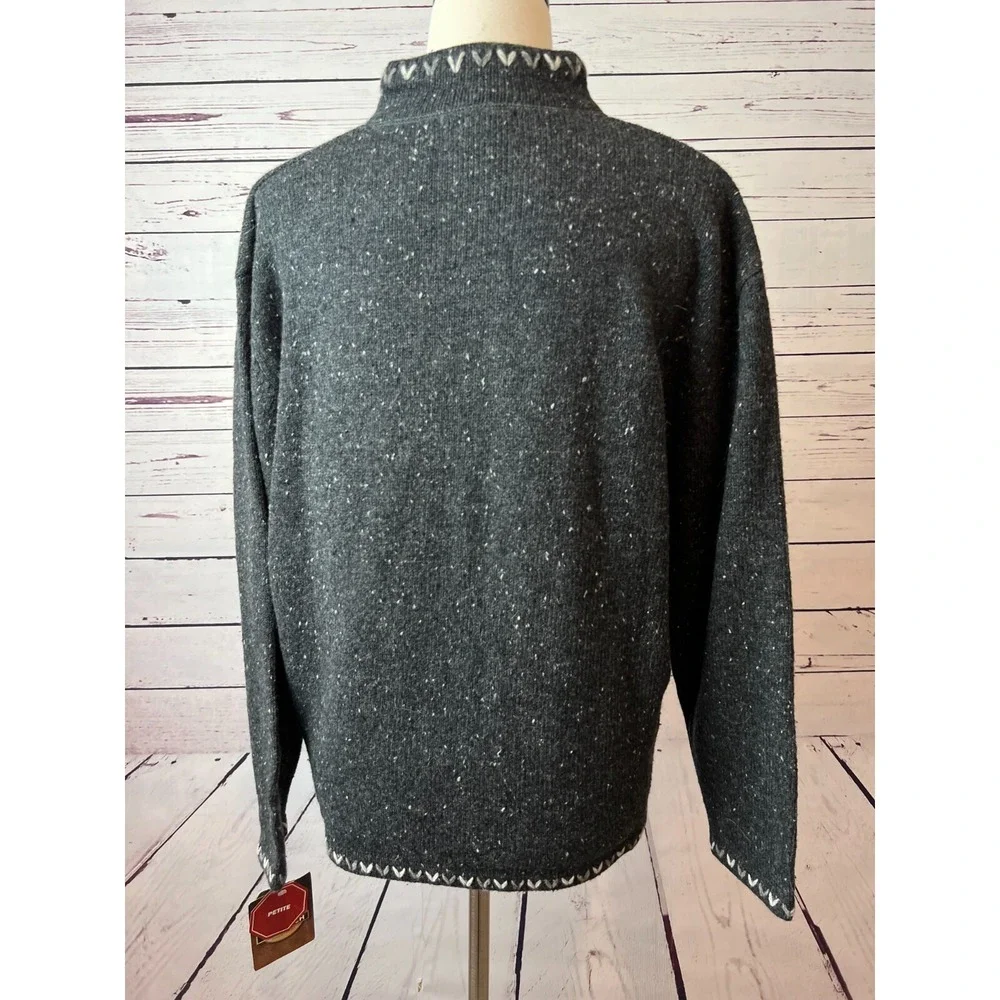 Woolrich Sweater Wool Knit XLP XL Petite Grandpa NWT Chunky Knit Aztec‎ Womens